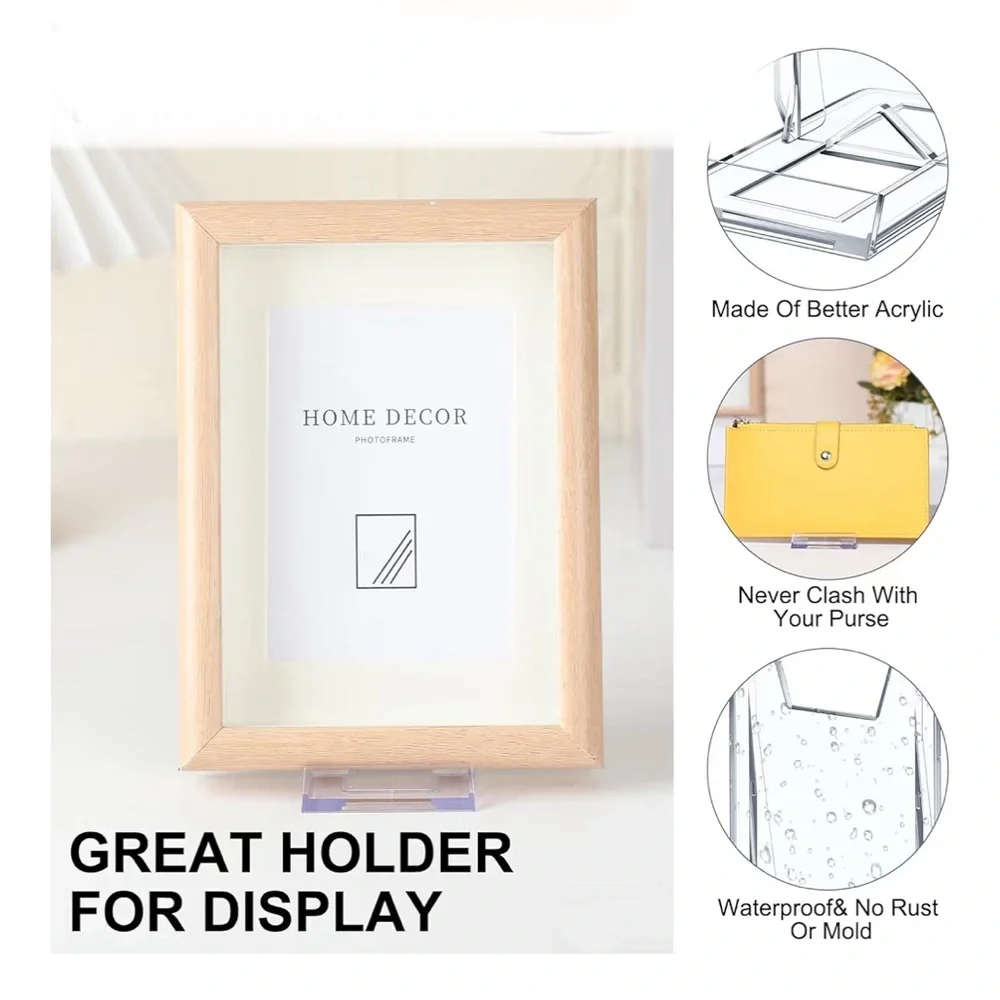 (2) Clear Adjustable Display Stand Duo